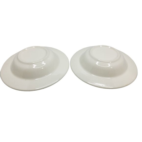 vintage set of 2 smith taylors almond green classic heritage porcelain desert bo - Picture 4 of 4